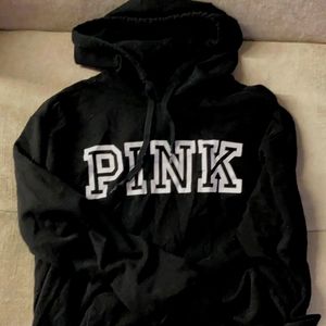 Oversized Black Pink Hoodie